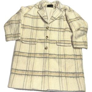 Levi's Cream Plaid Coat